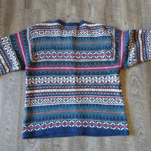 vintage 80's 90's BUTTON FRONT CARDIGAN sweater L - Picture 8 of 9